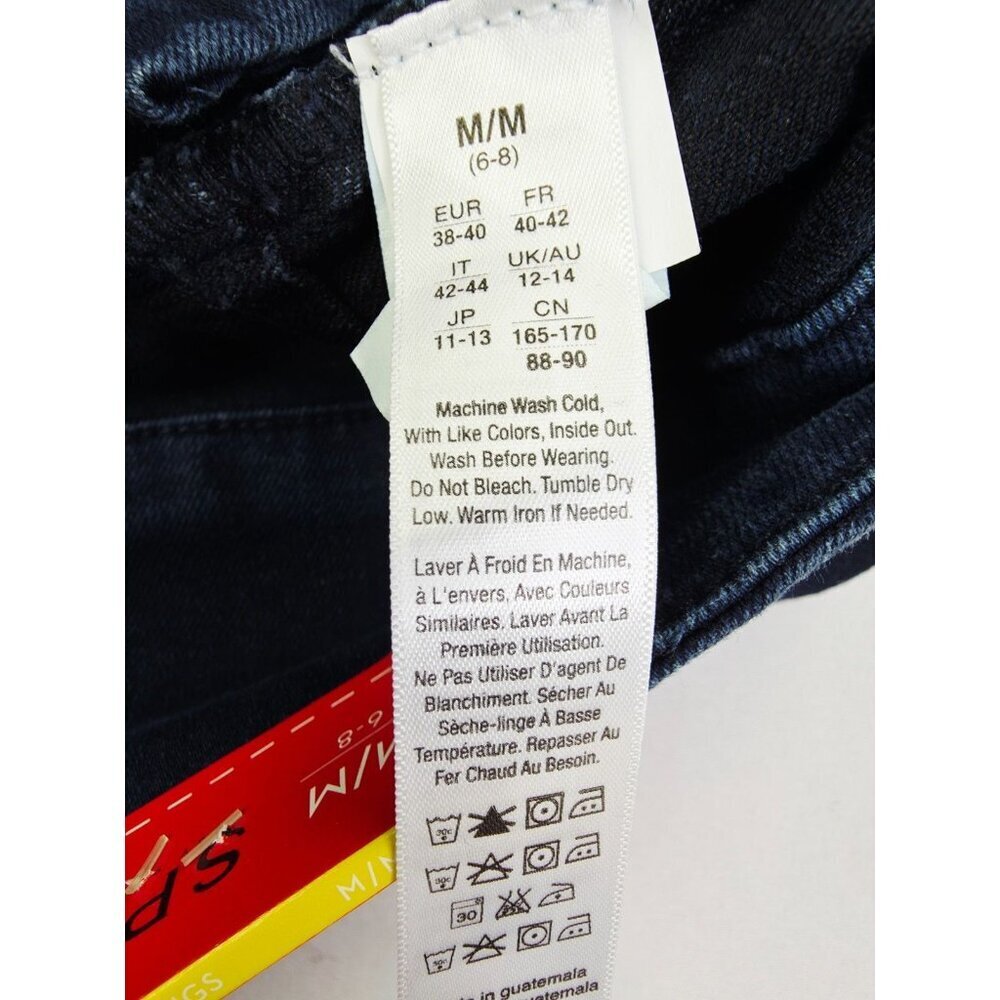 Spanx Size Medium 6-8 Womens 30" Inseam Navy Cropped Denim Side Zip Leggings NWT - Picture 13 of 15